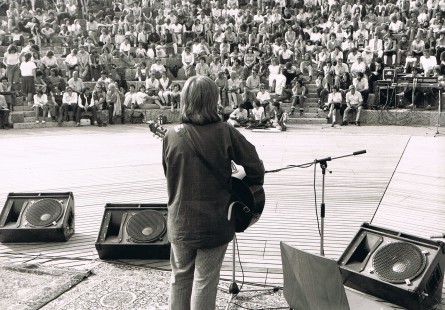 Während der Bayreuther Festspiele das Alternativ-Festival, 1975: Großes Amüsement über meine  Lied-Persiflage: Bayreuth ist auch nicht mehr, was es mal war