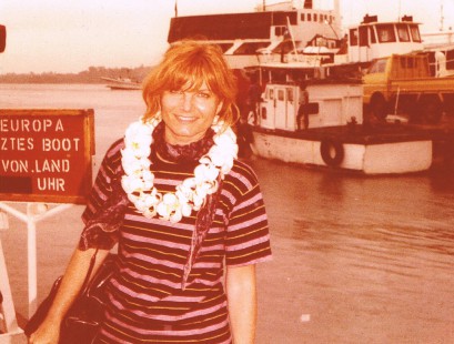 Engagement auf der Europa 1. Singen von Australien über Papua-Neuguinea in die Südsee (hier blumengeschmückte Ankunft auf Tahiti), bis rüber nach Mexiko, 1984