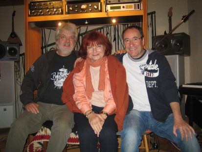 Im Studio bei der CD-Produktion TUN WIR WAS DAZU, 2019,
mit Adax Dörsam und Peter Grabinger